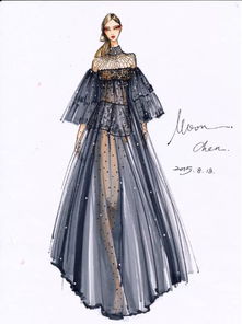 手繪插畫中的華美禮服 時裝藝術與生活美學的交織